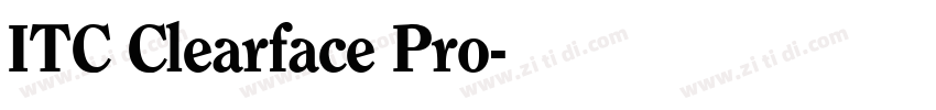 ITC Clearface Pro字体转换